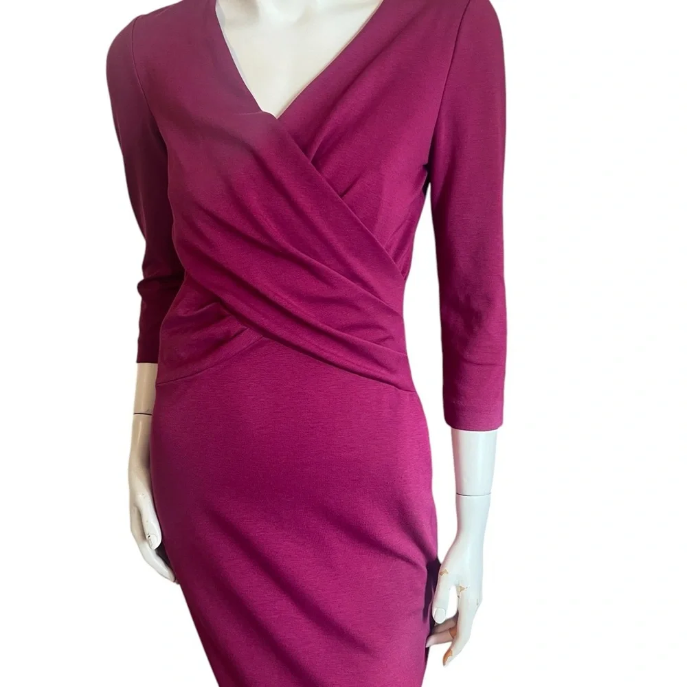 Boden Connie Ponte Dress (6R) Magenta - Picture 4 of 13